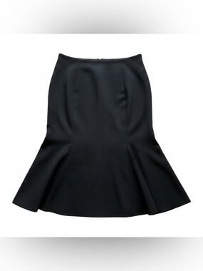 Inc International Concepts Black Flared Hem Tulip/Mermaid Midi Skirt